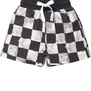 NWT Little Bipsy Black and White Checkered Shorts